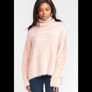 Show Me Your MuMu | Cozy Soft Wool Blend Pink Turtleneck Sweater Size XS